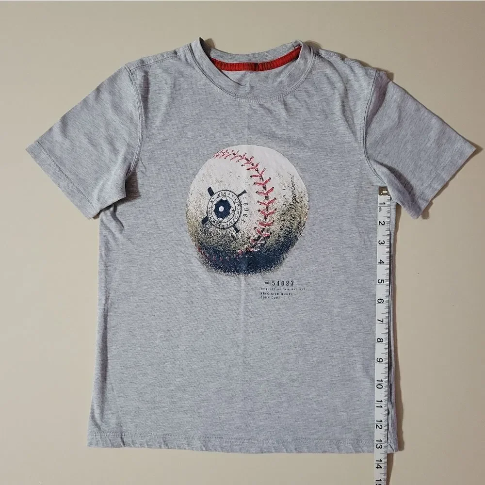 Gap Boys Gray Short Sleeve Baseball Graphic T-Shirt